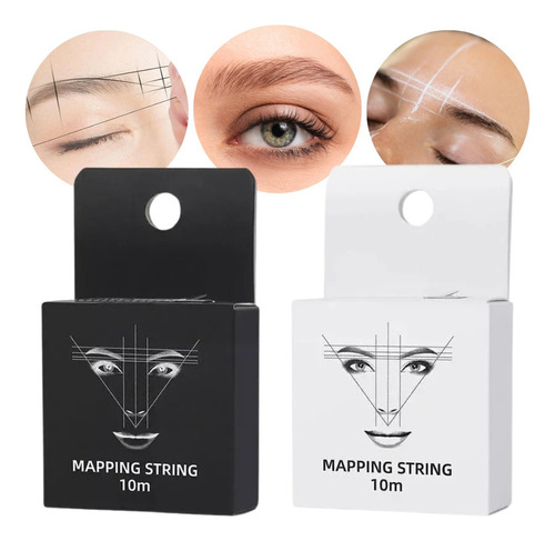 Hilo Entindado Para Diseño De Cejas Microblading Negro 1pz F Tipo De Piel Color: Negro