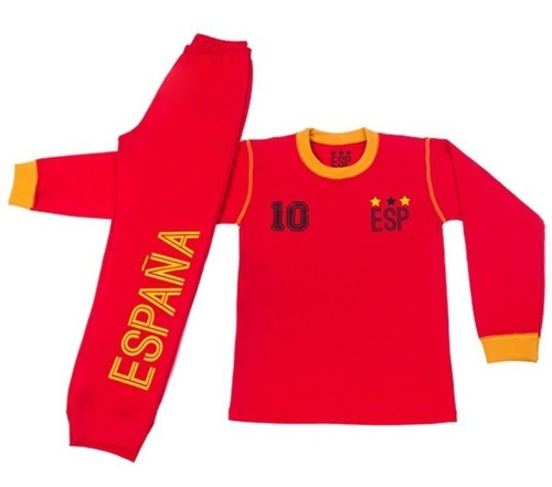 Pijama Jersey España Equipo Futbol Niño Mundial 12 Al 16