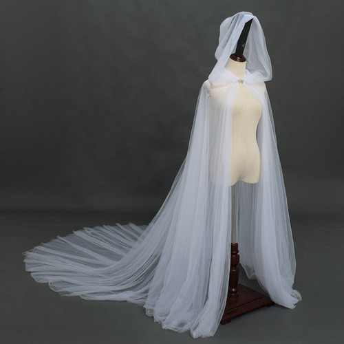 Vestidos De Halloween Capa De Tul Con Capucha De Vampiro