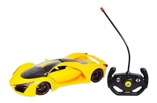 Carro convencional de controle remoto DM Toys DMT5050 1:14 amarelo