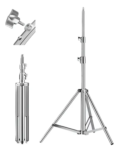 Tripé De Iluminação Greika Glf-x2 2m Aço Inox