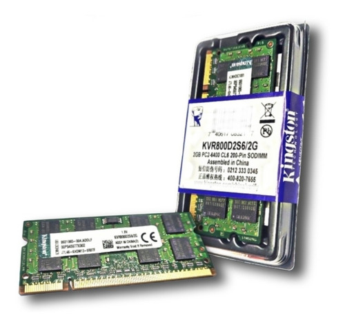 Imagen 1 de 1 de Memoria Notebook 2gb Ddr2 Pc2-6400 Kingston Full Compatibles