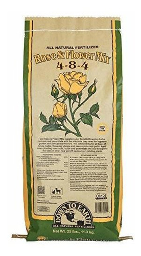 Abono Orgánico Para Rosas Y Flores 4-8-4, 25 Lb.