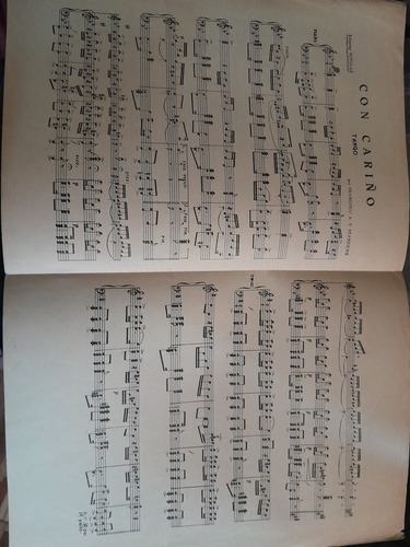 Partitura Tango Piano Con Cariño De La Guardia Vieja Stanzio (Usado)