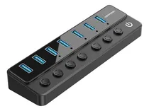 Comprar Hub Usb 3.0 Vention Multipuerto Activo - 7 En 1 Con Fuente 12v - Usb 3.0 A 7 Puertos Usb - 5gbs - Premium - Teclado \u002F Disco Duro \u002F Mouse \u002F Pendrive \u002F Celular \u002F Impresora - Negro - Chxb0-eu