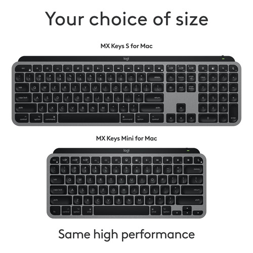 Teclado Inalámbrico Logitech Mx Keys Mini Para Mac Space Gre