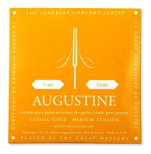 Augustine Cuerdas  Clasica  Gold Tension Media C