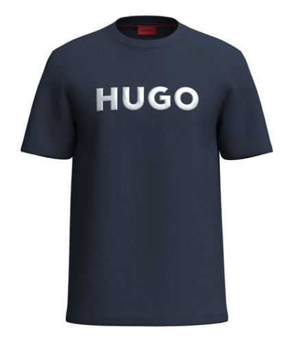 Playera Hugo Para Hombre De Punto De Algodón Con Logo En 3d