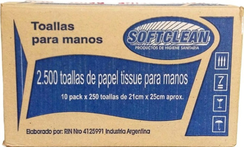 Caja De Toallas Intercaladas De Papel Blanco Especial