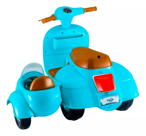 Motocicleta Elétrica Infantil, Modelos Retrô com Rodas Auxiliares