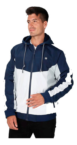 Cortaviento Hombre Gangster Bless Reversible Azul Marino