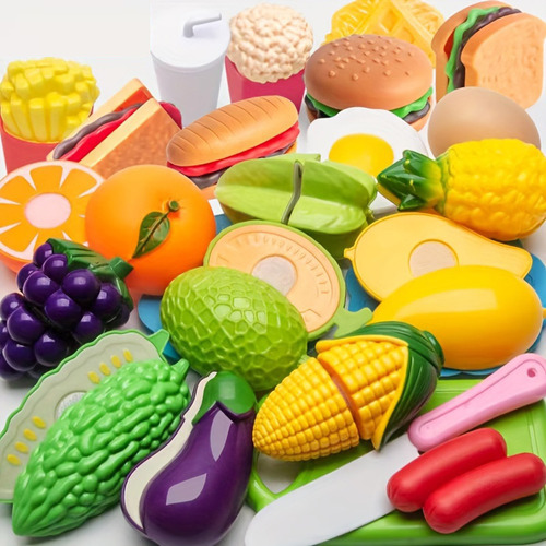A Juguetes De Cocina Para Niños, 35 Unidades, Para Cortar