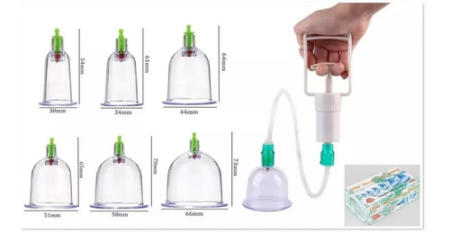  12 Ventosas Tecnica China Elimina Dolores Copas Vacumterapi