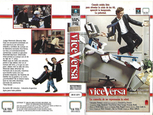 Viceversa Vhs Judge Reinhold Fred Savage 1988