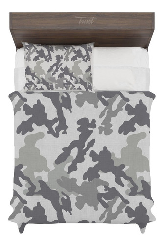 Jogo De Cama Solteiro Camuflado Militar Exercito Camo Army