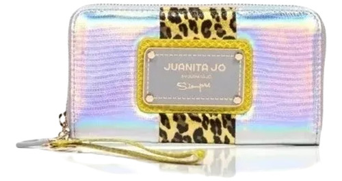 Billetera Mujer Juanita Jo 30106 Hand Pocket Plateado Cierre