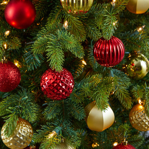 Set De Adornos De Árboles De Navidad Casi Naturales, 101 Con