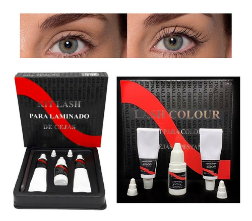 Kit Laminado De Cejas Lash + Kit Color Lash