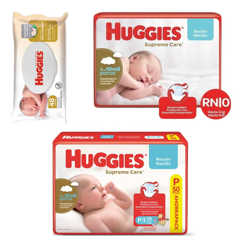 Set Recien Nacido Huggies Supreme Care 