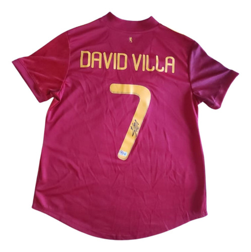 Jersey Firmado Por David Villa Certificado Beckett