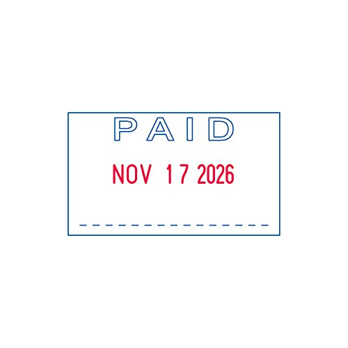 Printy 4750 Date Stamp With English Message Paid Se...