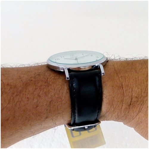 Relógio Masculino Qq Slim Original Executivo Pulseira Couro