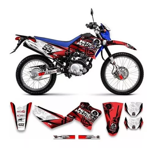 Kit Adesivo Xtz 125 Motocross Brilho 0,20mm Deixe sua moto de trilha muito  mais bonita e resistente com os…