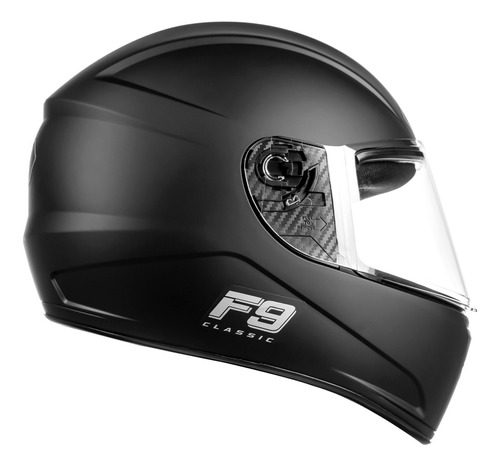 Capacete Moto Feminino Masculino Fly F-9 Classic Tamanho Do Capacete 56 Cor Preto Fosco