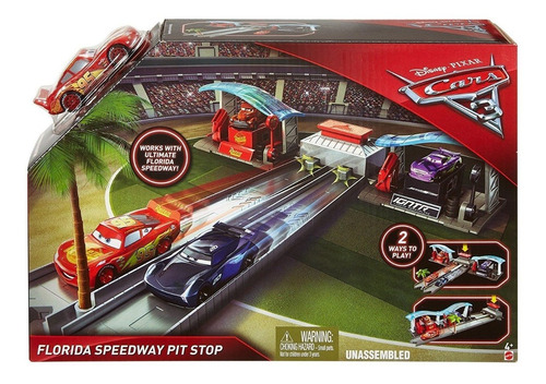 Juegos De Cars Florida Speedway Pit Stop Play Set Story Set | Envío gratis