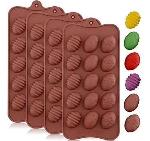 Molde Silicona Mini Huevos De Pascua Bombón Chocolate