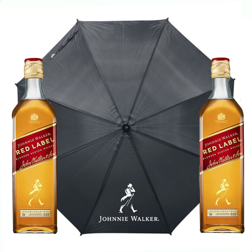 Whisky Johnnie Walker Red Label X2 + Paraguas Ed. Limitada