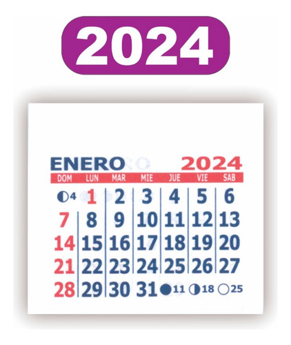 Almanaque Calendario Mignon Mensual Som 5x5 Cm X10 Unidades 