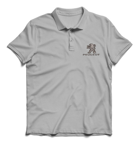 Remera Polo Chomba Hombre Caballero Bordada Logo Peugeot