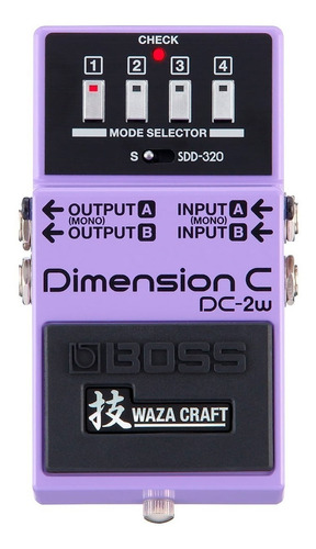 Pedal de efecto Boss Waza Craft Dimension C DC-2W  violeta