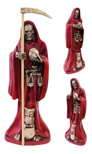Escultura En Resina De La Santa Muerte Preparada 30cm 