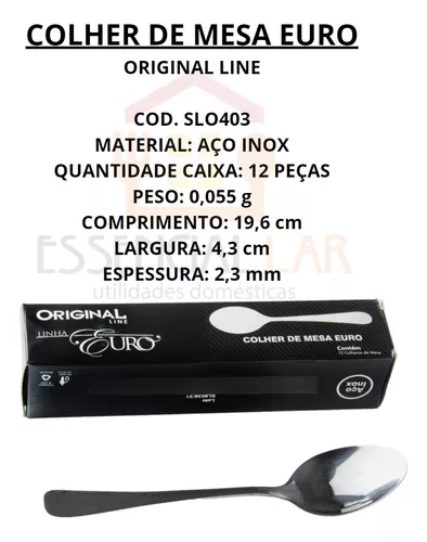 Kit Garfo + Faca Euro 48 Peças - Line - Original Line - Faqueiro