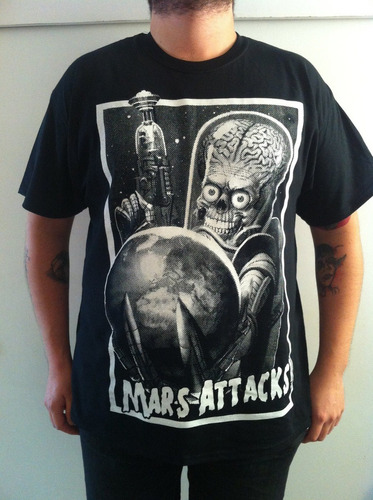 Polera Serigrafia Mars Attacks Serigrafia