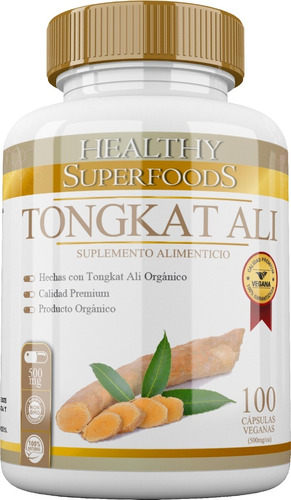 Tongkat Ali Premium Puro Orgánico 100 Capsulas 500mg 