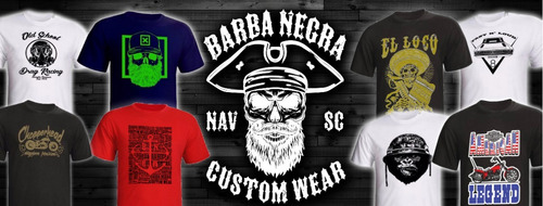 Kit 2 Camisetas Sortidas Barba Negra Custom Wear Plus Size