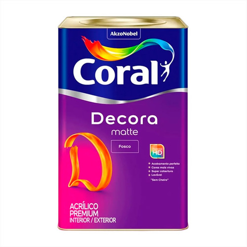 Tinta Coral Decora Matte Fosco Cores Mais Vivas