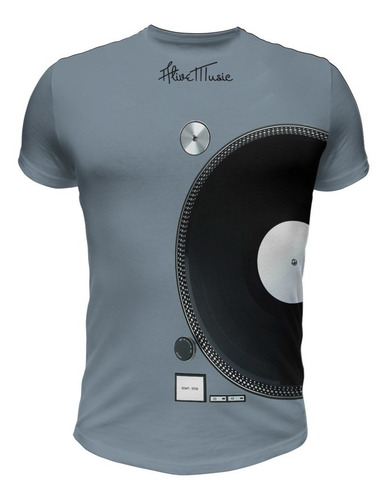 Imagen 2 de 2 de Remera Toca Discos 3d Mod 1