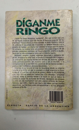 Diganme Ringo - Biografia Ringo Bonavena - Fernandez Moores (Usado)