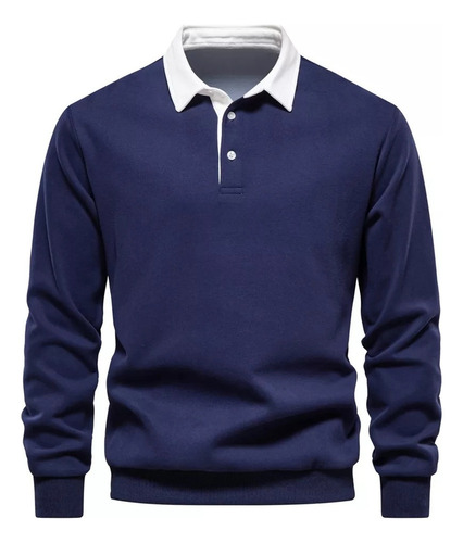 Suéter Casual Con Cuello Tipo Polo Para Hombre De Otoño 2024