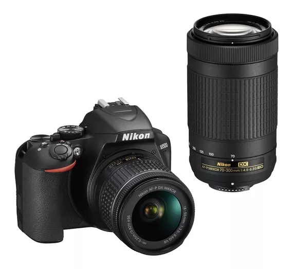 Nikon Kit D3500 + lente 18-55mm VR + lente AF-P DX NIKKOR 70-300mm f/4.5-6.3G ED