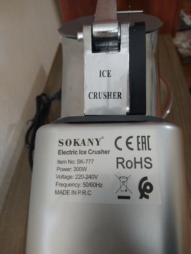 Granizadora De Hielo Gastronómica Sokany