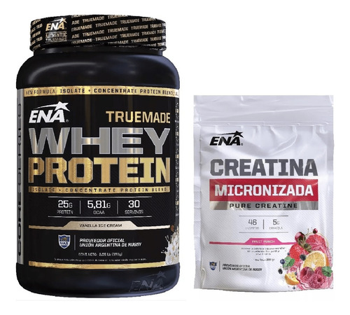 Ena True Made Whey Protein Proteína Isolate + Creatina Fruit