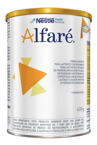 Fórmula Infantil Restrição Lactose Alfaré Nestlé 400g Em Pó
