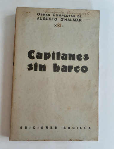 Capitanes Sin Barco.  1934.               Augusto D´halmar.