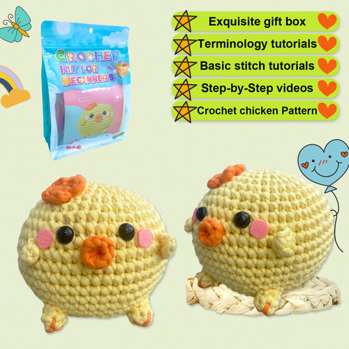 Kit De Ganchillo Para Pollitos Principiantes Kit De Ganchill
