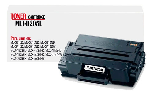 Toner Generico 205l Para Scx-4833fd/ml-3712dw/scx-5739fw